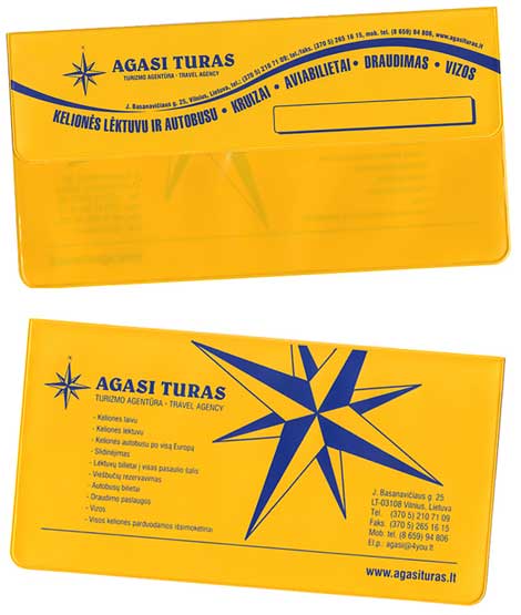 Plastikiniai (PVC) vokai bilietams